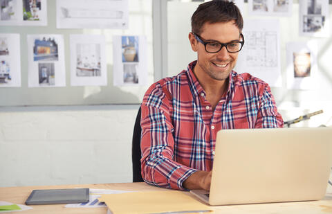 Man on computer